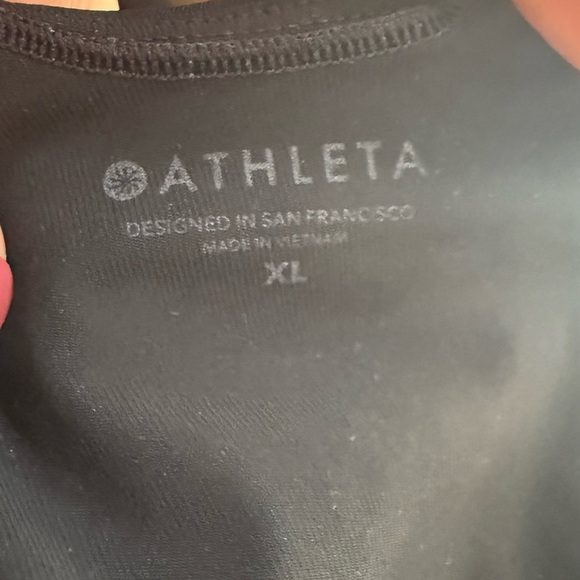 Athleta Entwined One Piece Black Swim Suit Size XL Twist Swim - Picture 6 of 7